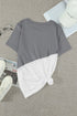 Crew Neck Colorblock Tee